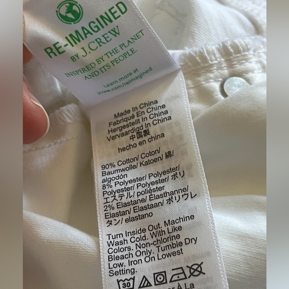 J. Crew Toothpick skinny White Jeans women’s 31 w 29”inseam Raw Hem  Classic - Picture 3 of 14